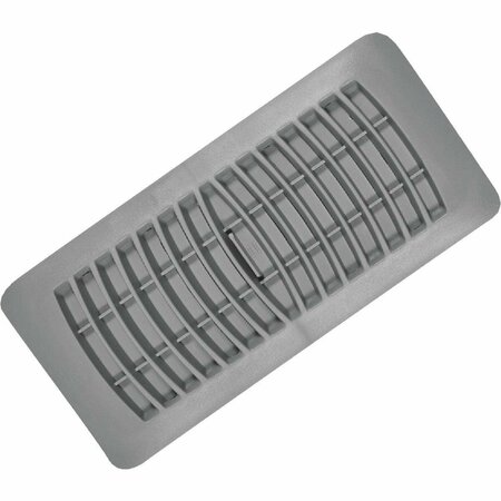 IMPERIAL 4 In. x 10 In. Gray Plastic Louvered Floor Register RG1429